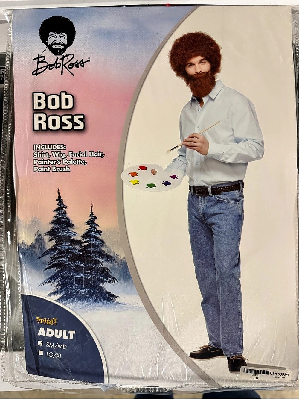 Spirit Halloween Bob Ross Kit Small/Medium